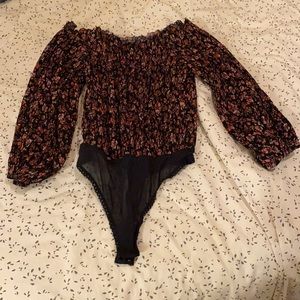Free people off shoulder bodysuit